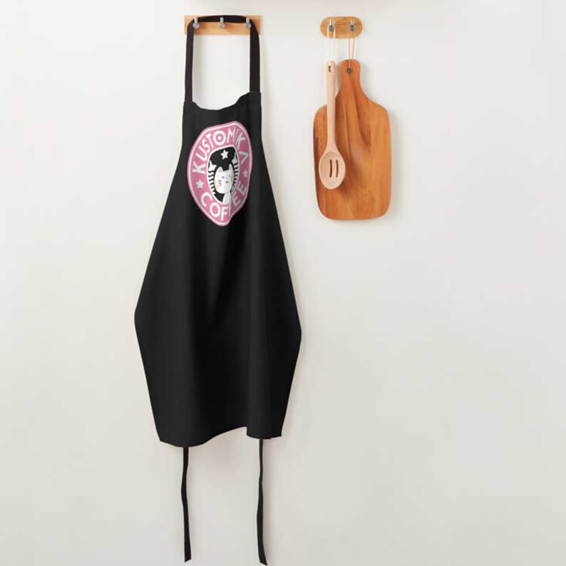 Kawaii Apron Kustomika Coffee KUSTOMIKA